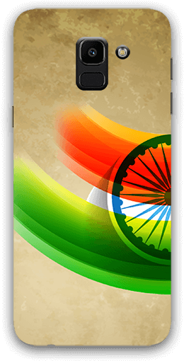 India Tricolor With Ashok Chakra Samsung J6 Mobile - Mobile Phone (600x600), Png Download
