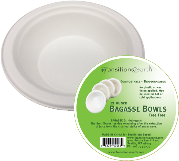 Transitions2earth Biodegradable/ Compostable 12 Oz - Bowl (600x543), Png Download