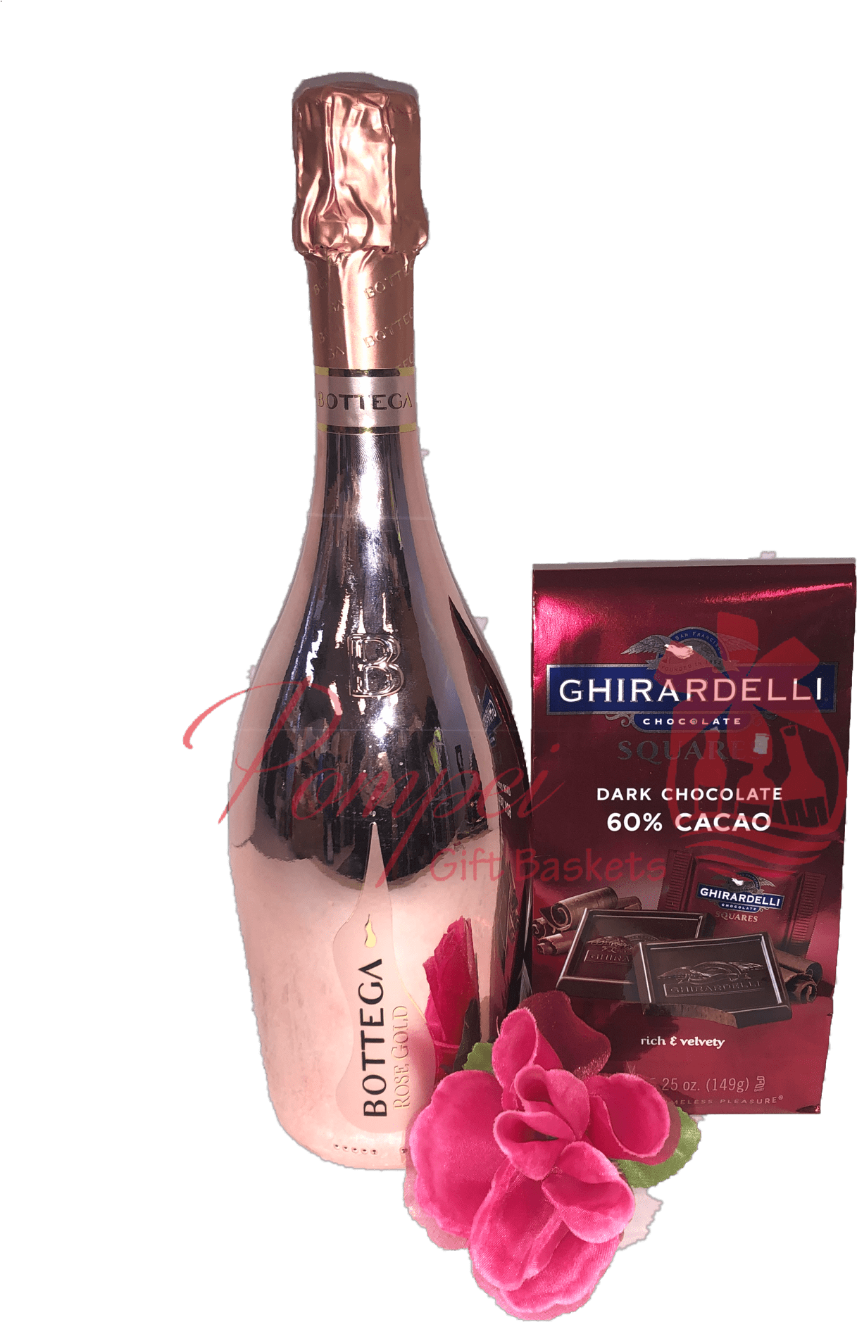 Pretty In Pink Prosecco Gift Set, Bottega Rose Gold - Champagne (1512x2016), Png Download