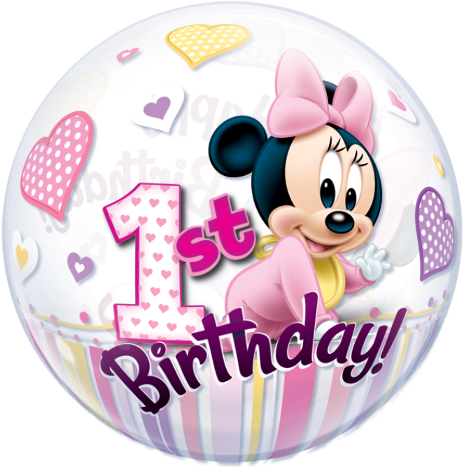 Minnie Mouse 1st Birthday - Happy Birthday Minnie 1 (771x768), Png Download