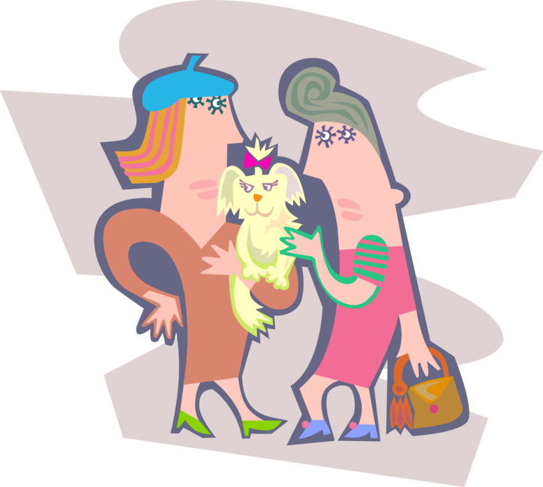 Vector Illustration Of Women Having Conversation With - Illustration (780x700), Png Download