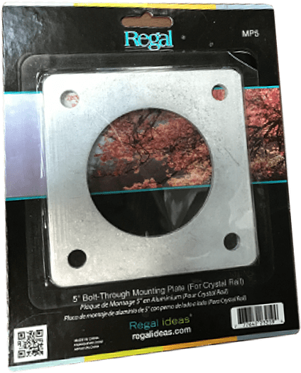 Regal Ideas Crystal Rail Mounting Plate - Circle (600x600), Png Download