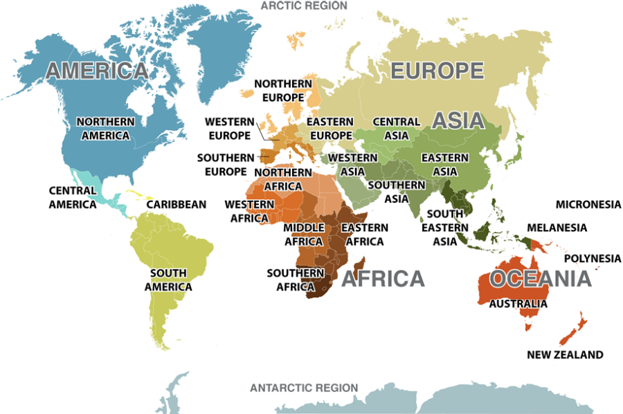 Political Map Of East Asia - World Map For Poster (900x598), Png Download