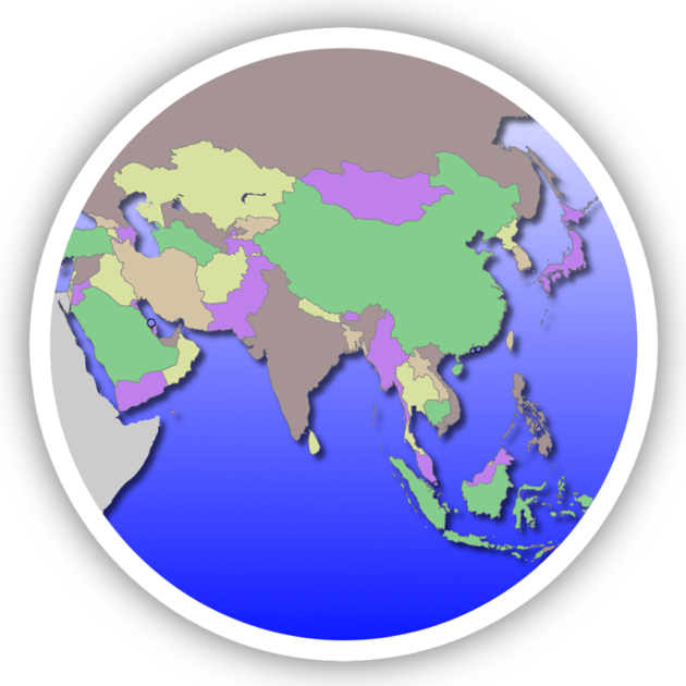 Asia Map Quiz Edu Edition 4 - Earth (630x630), Png Download