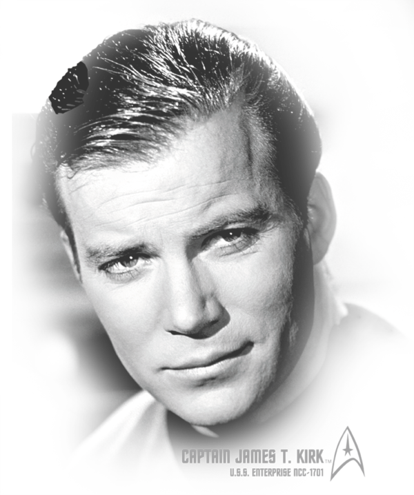 Star Trek Captain Kirk Portrait Men's Long Sleeve T-shirt - Shannen Doherty Now 2015 (600x718), Png Download