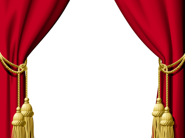 Curtain Clipart Windows 98 - Red Curtain (640x480), Png Download