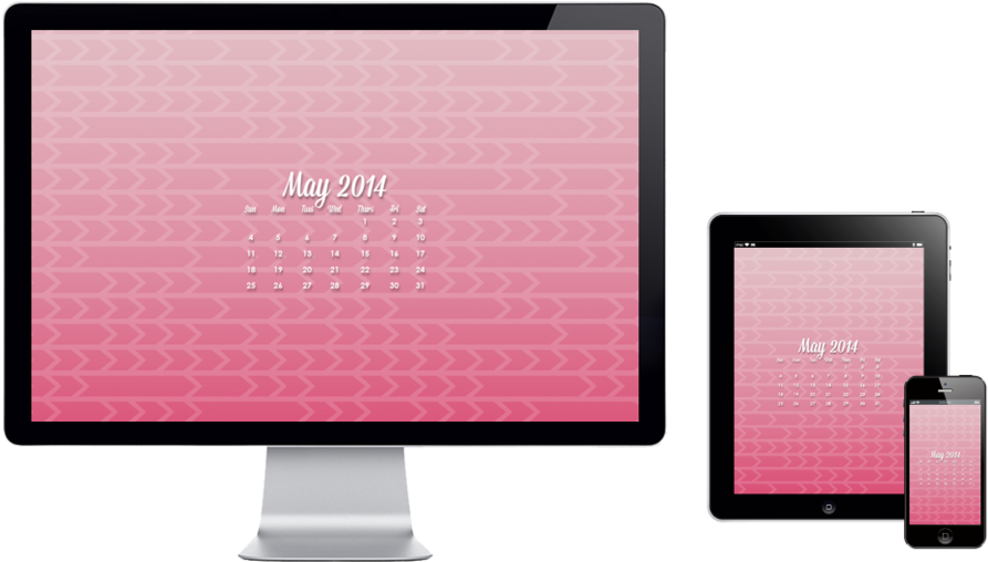 Six Leaf Design Free May Wallpaper - Flat Panel Display (1000x587), Png Download