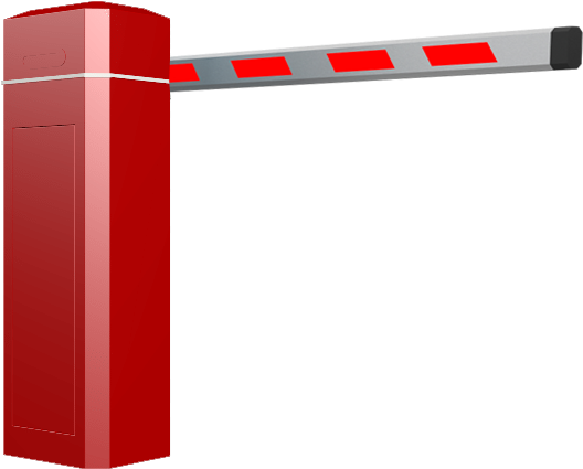 Barrier Gate Png - Parking Barrier Png (597x525), Png Download