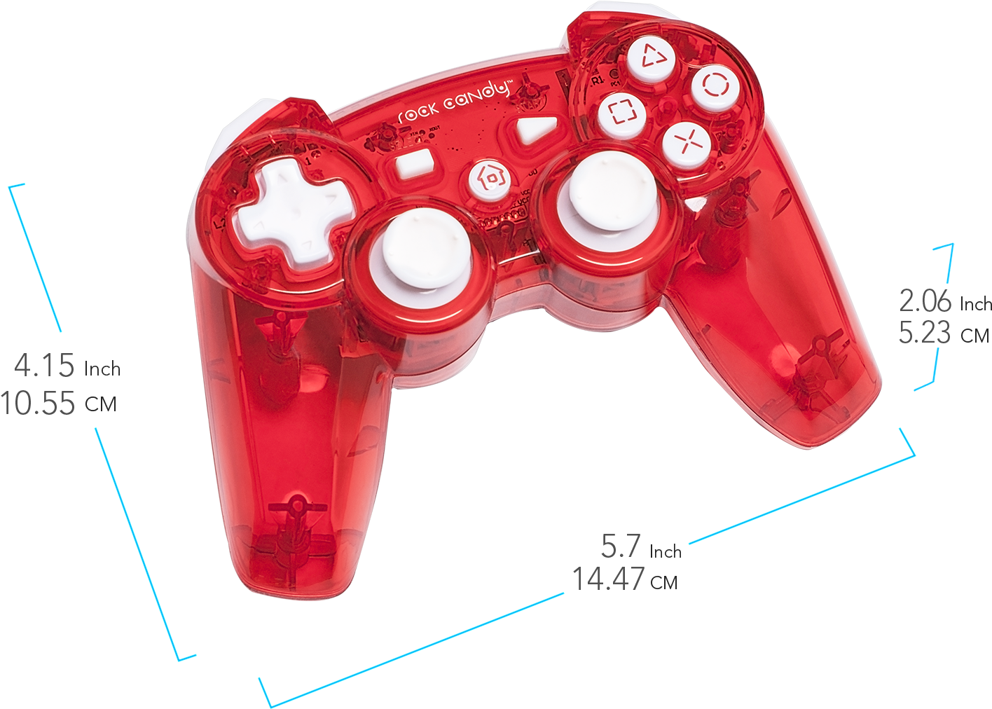 Pdp Rock Candy Ps3 Wireless Controller, Stormin' Cherry, - Rock Candy Ps3 Controller (1500x1500), Png Download
