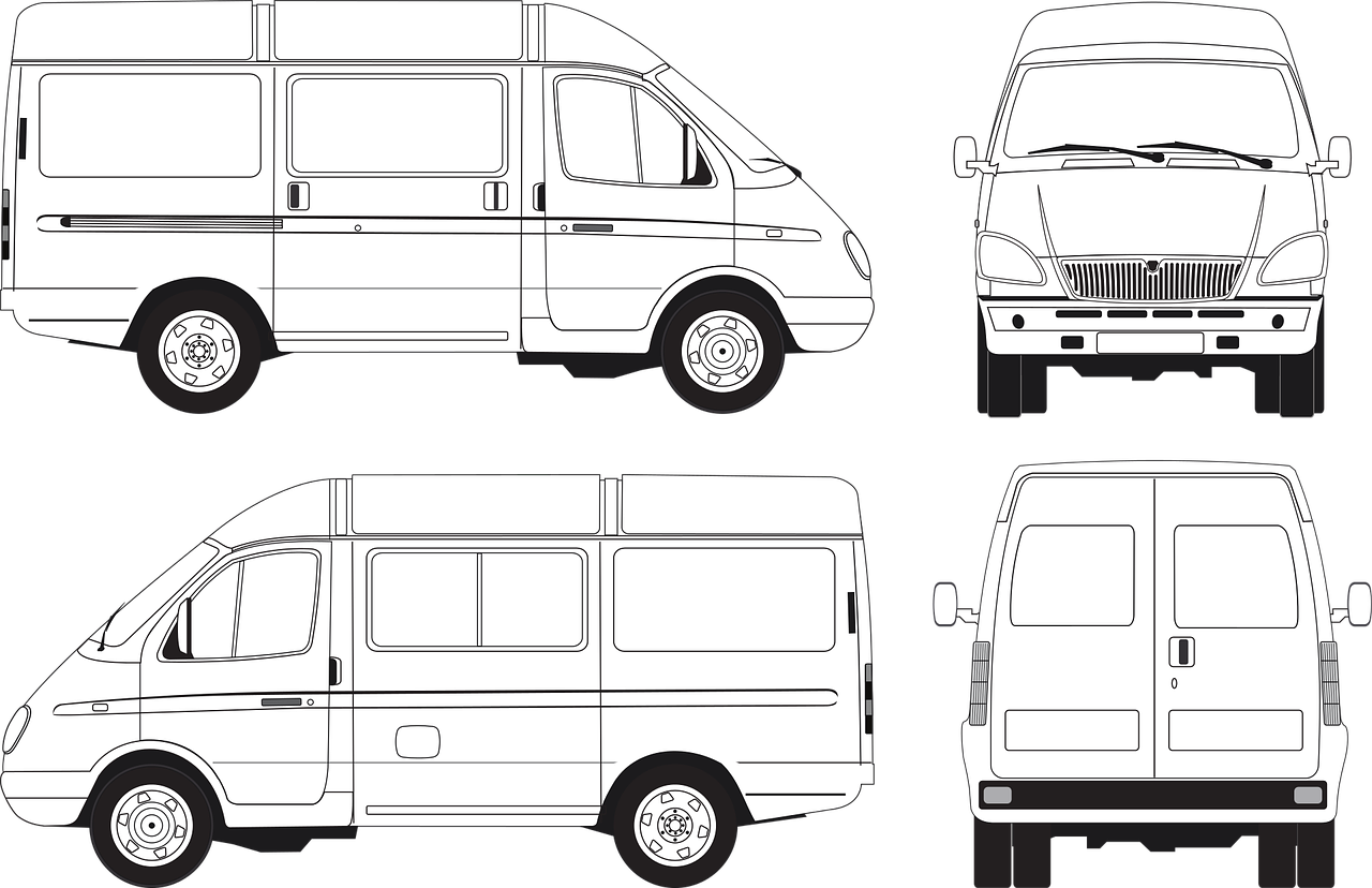 Gazelle Passenger Russian Bus Minibus - Пассажирская Газель Вектор (1280x828), Png Download