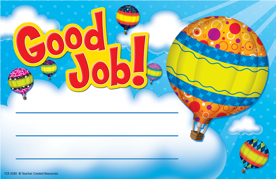 Tcr5280 Hot Air Balloons Good Job Awards Image - Good Job Award (900x900), Png Download
