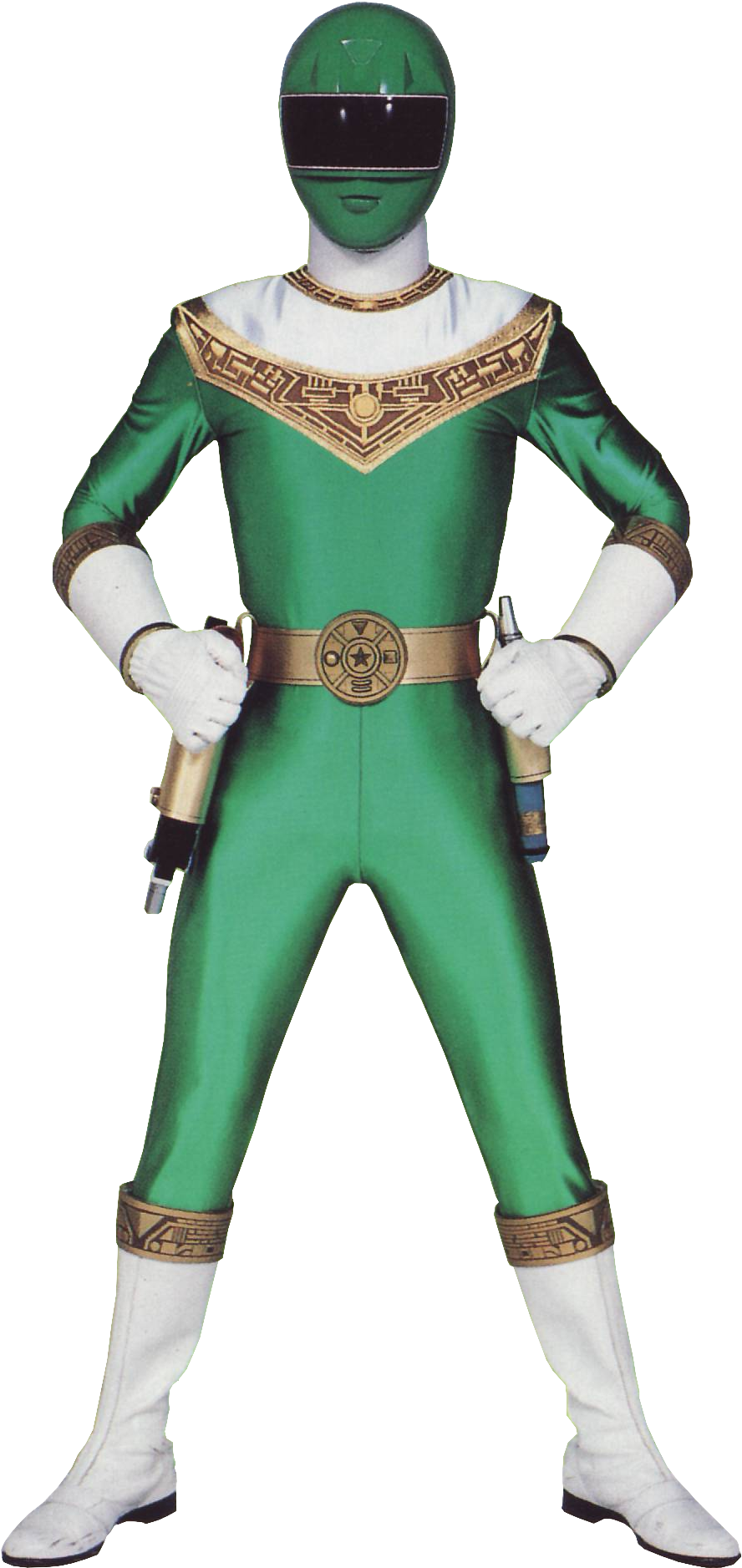Prz-green - Green Power Ranger Transparent (968x1936), Png Download