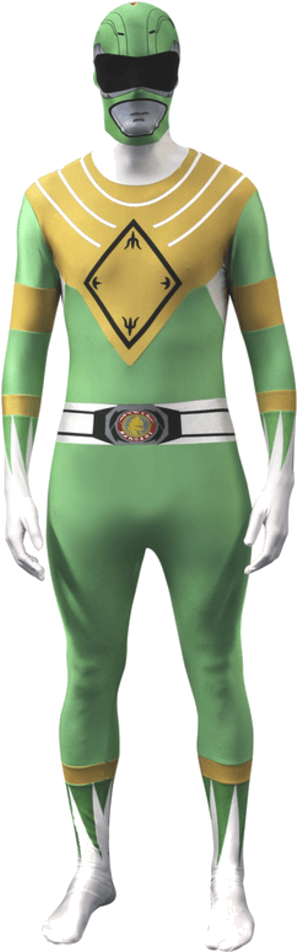 Green Power Ranger Morphsuit - Power Rangers Cheap Halloween (600x951), Png Download