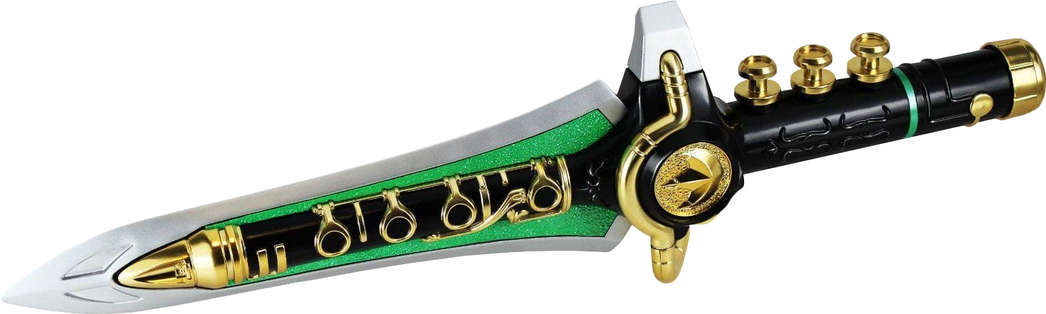 Power - Power Rangers Green Ranger Sword (1469x441), Png Download