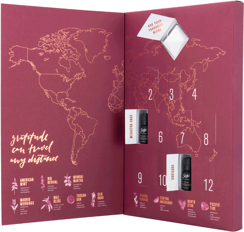 12 Days Of Wellness Advent Calender $109 - Saje Advent Calendar 2017 (1000x1000), Png Download