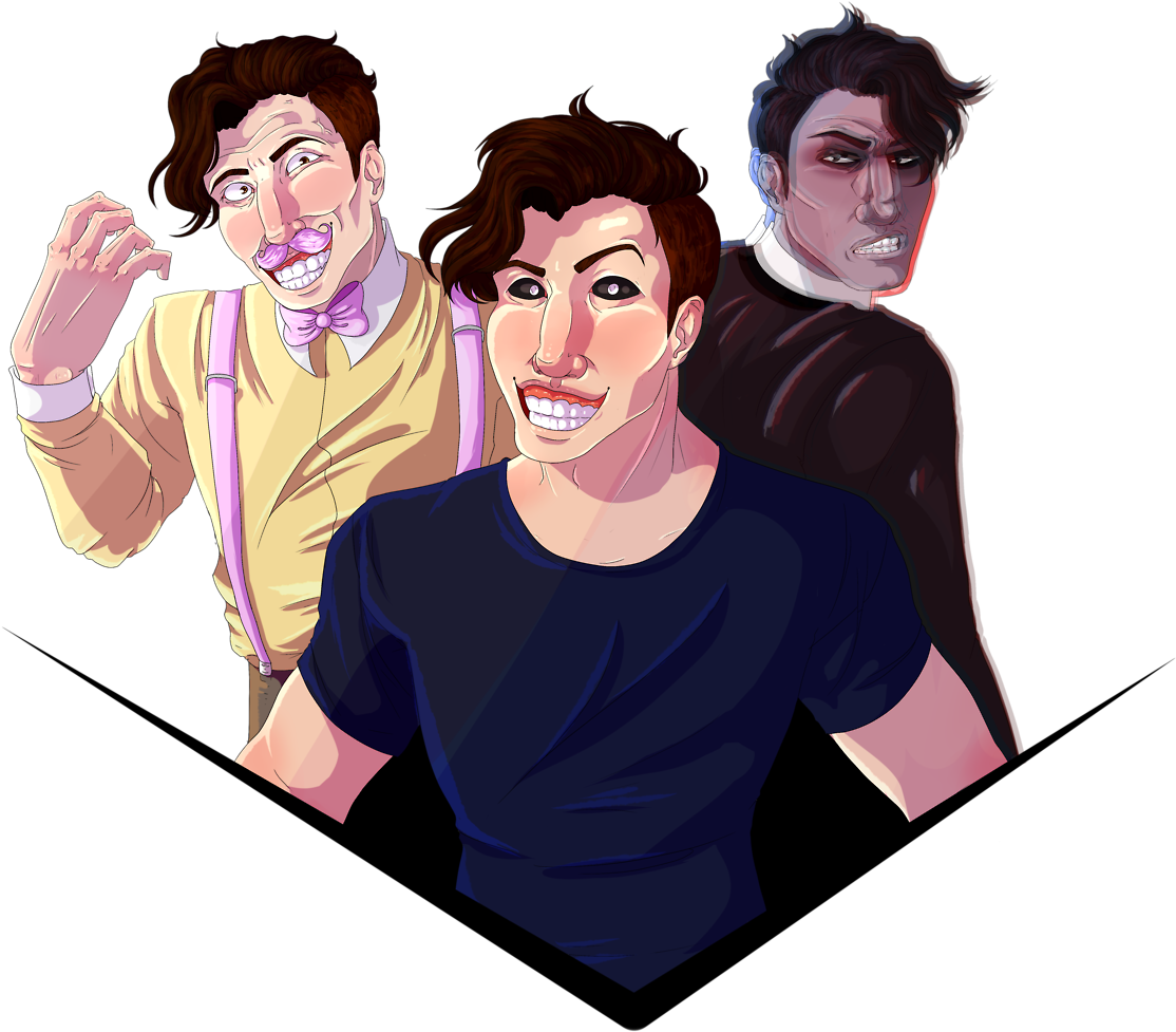 Markiplier Wilford Warfstache Darkiplier Pumpkin Of - Illustration (1280x1058), Png Download