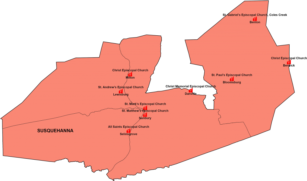 Susquehanna Convocation - Map (1024x595), Png Download