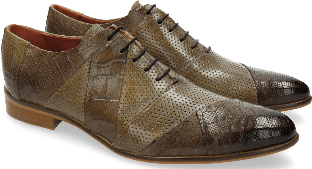 Oxford Shoes Toni 20 Crock Perfo Big Croco Stone Oxygen - Melvin & Hamilton Toni Black (1024x1024), Png Download