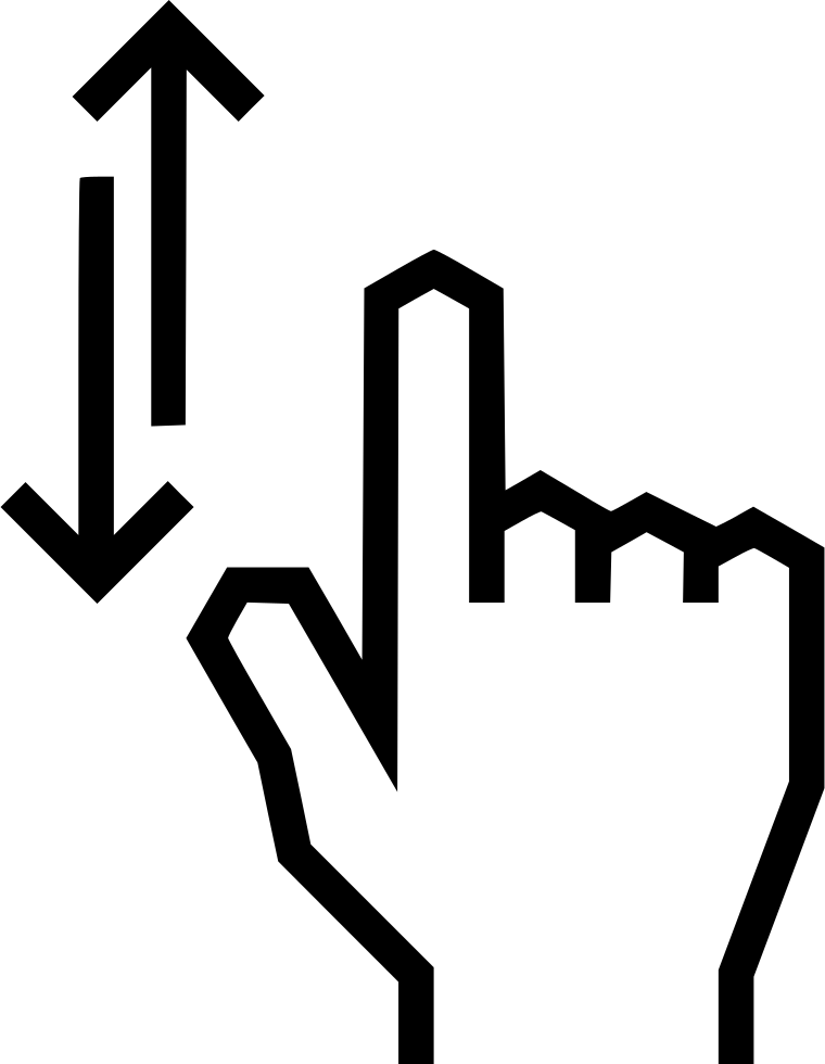 Swipe Arrow Up Down Comments - Swipe Up And Down Png (760x980), Png Download