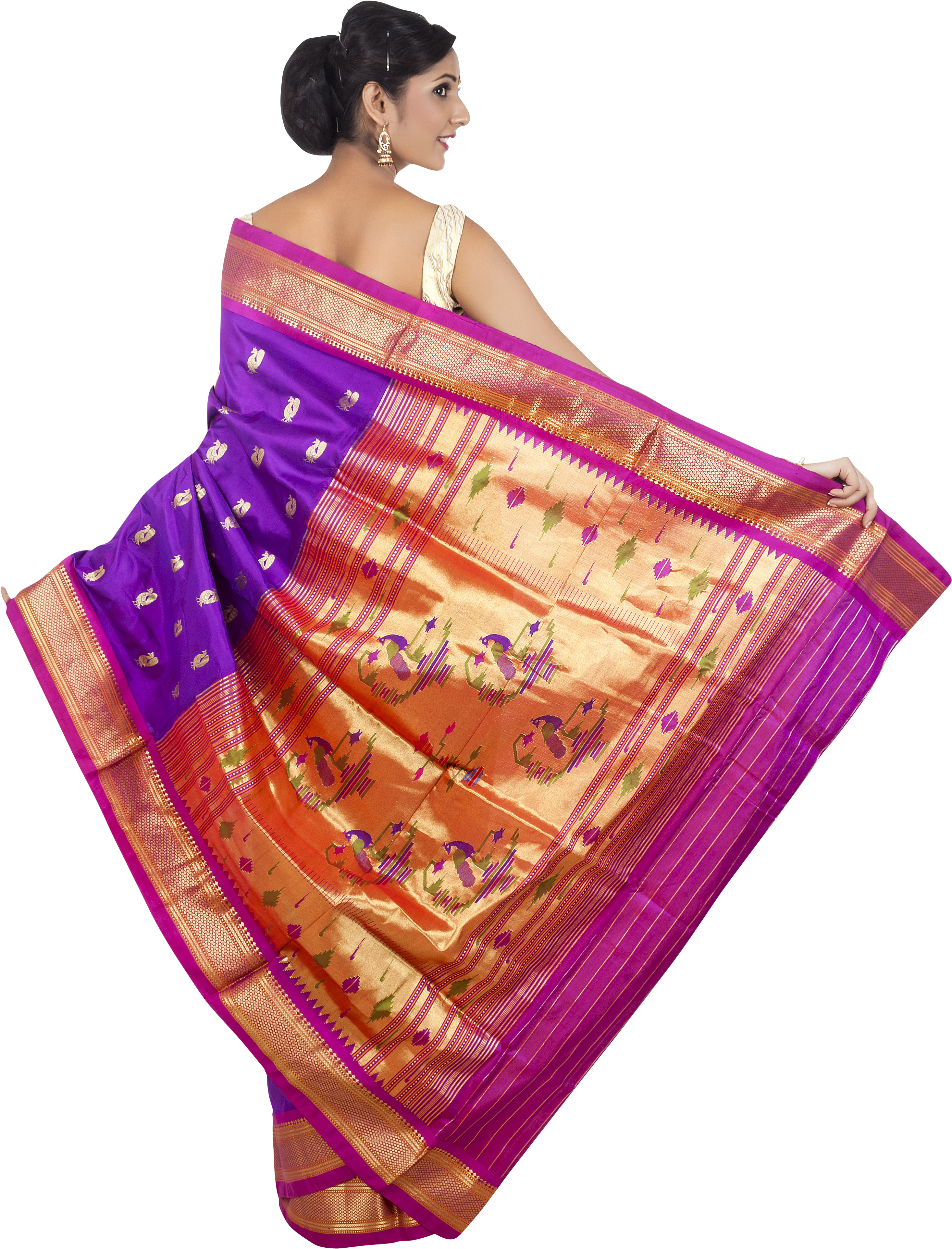 Indian Wedding Girl Png Image - Paithani Saree Images Png (3139x4185), Png Download