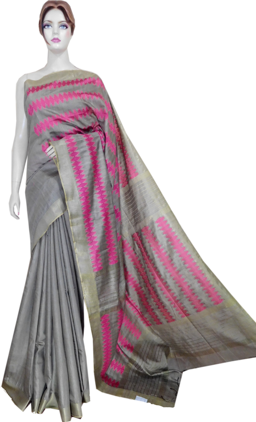 Traditional Handwoven Cotton Silk Jacquard Pattern - Silk (1200x1412), Png Download