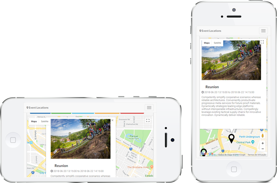 Event Locations - Php/mysql Plugin - Iphone (900x595), Png Download