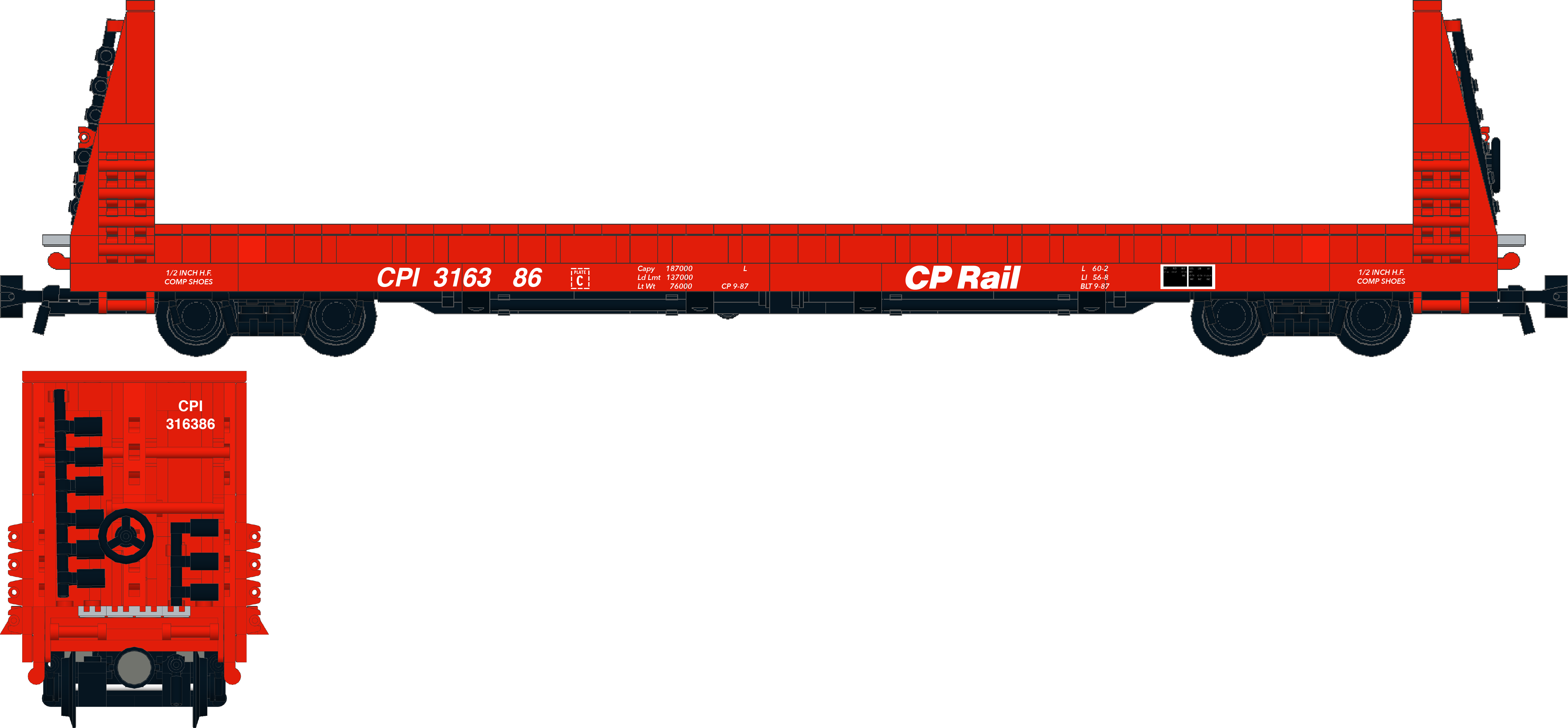 Canadian Pacific Decals For The Thrall - Railroad Car (5300x2463), Png Download