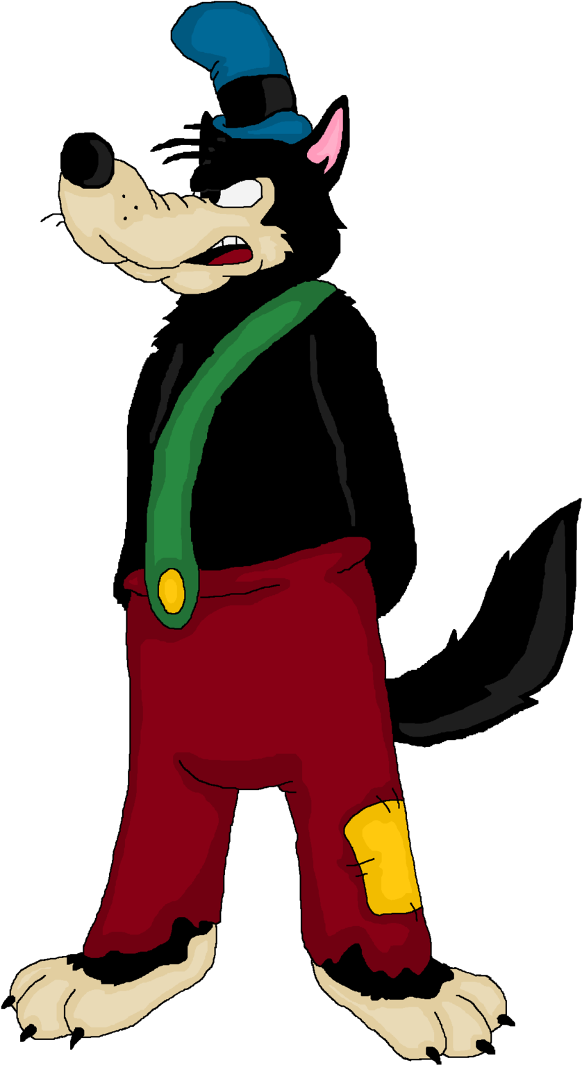 Big Bad Wolf Gray Wolf Little Red Riding Hood The Three - Big Bad Wolf Little Red Riding Hood Wolf Png (838x1534), Png Download