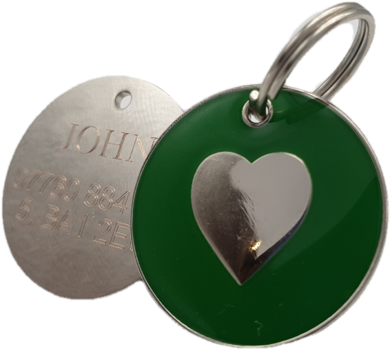 Green Heart Shape - Locket (1000x750), Png Download