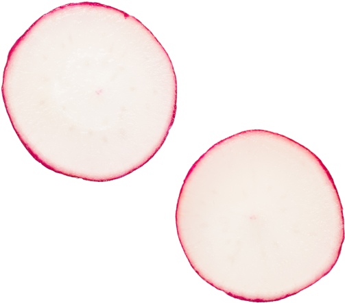 Radish Slice - Circle (866x650), Png Download