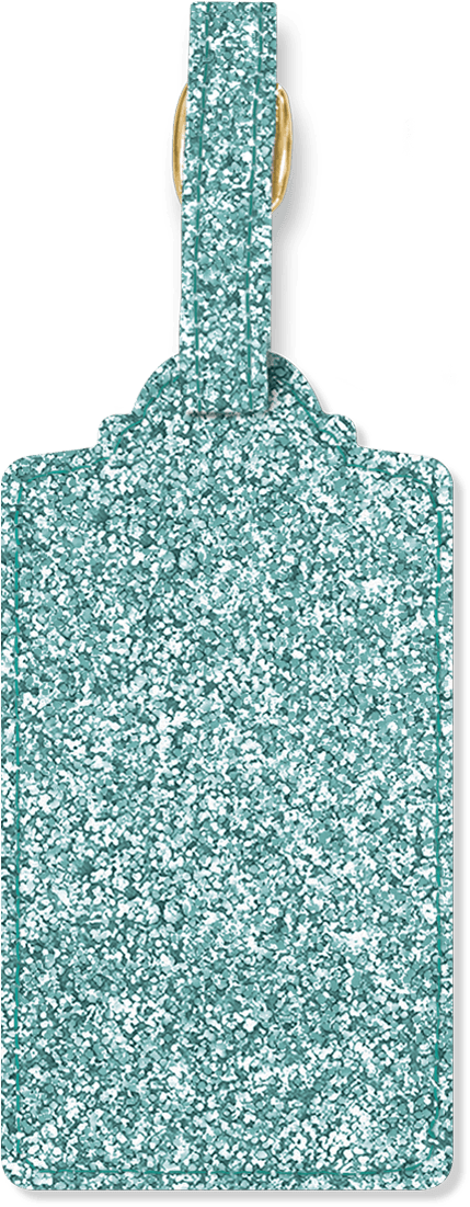 Aqua Glitter Luggage Tag - Garment Bag (1200x1200), Png Download