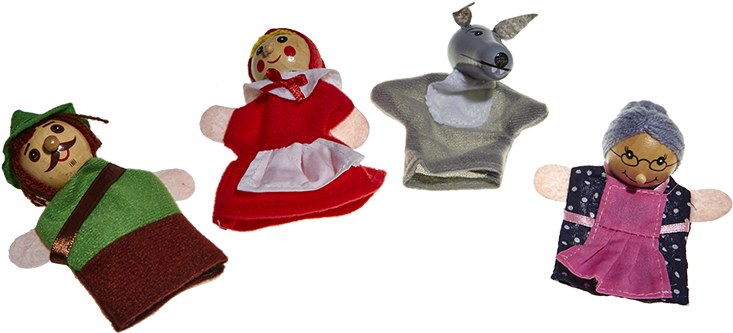 Little Red Riding Hood - Caperucita Roja Personajes Titeres (900x600), Png Download