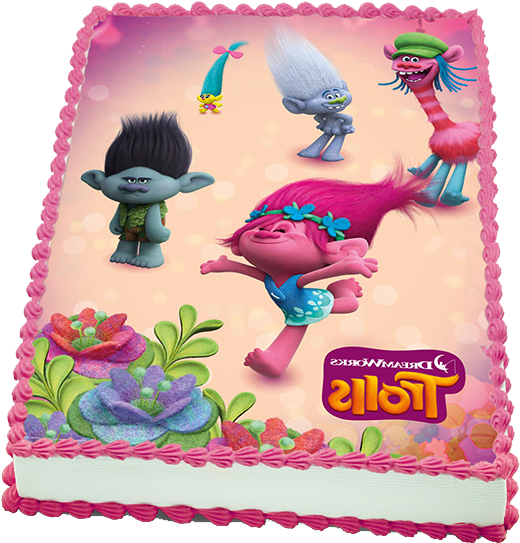Trolls Birthday Cake E6d5 Swee Heng Bakery Hello Trolls - Cake Decorating (700x700), Png Download