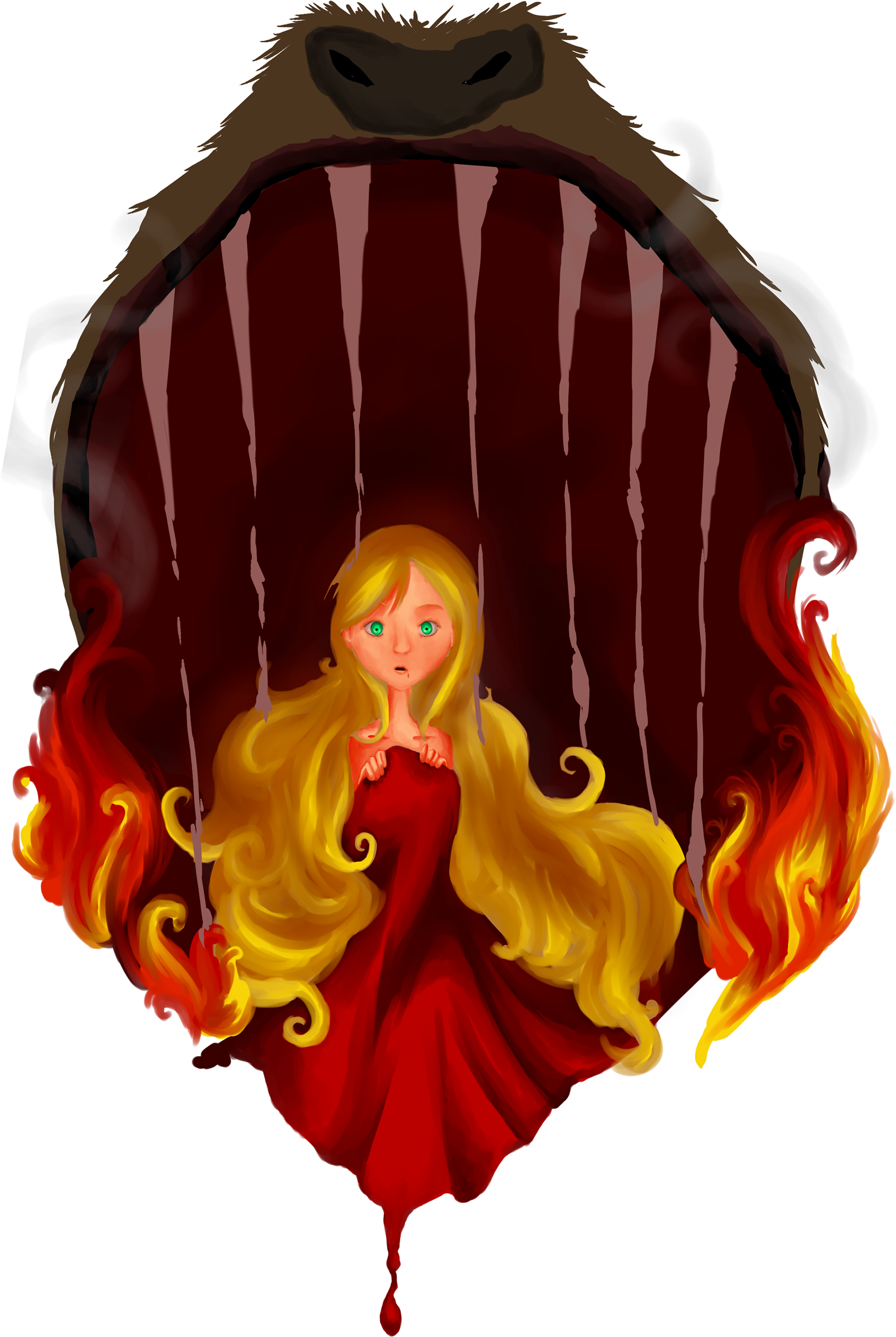 The Little Red Riding Hood - Illustration (1920x2560), Png Download