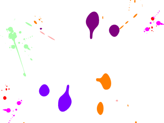 Neon Clipart Neon Paint Splatter - Graphic Design (640x480), Png Download