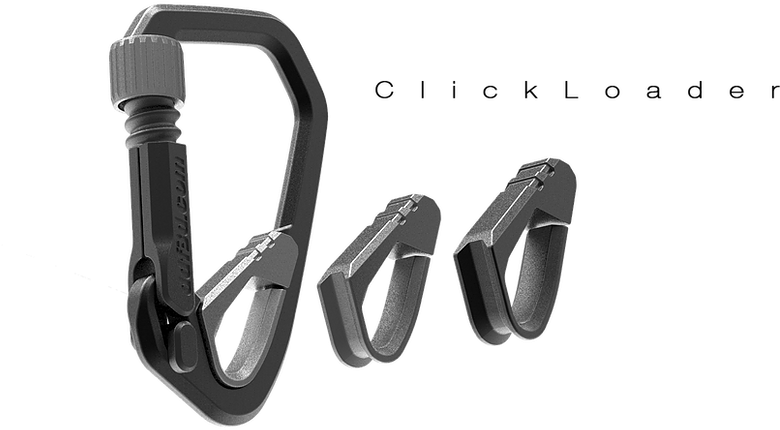 New Carabiner Design With Click Loader - Carabiner (876x699), Png Download
