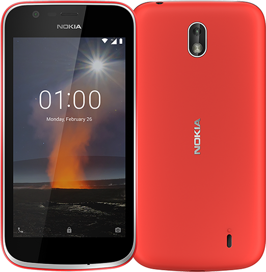 Nokia 1 4g Lte 8gb Dual Sim, Red - Nokia 1 Price In Uae (600x550), Png Download