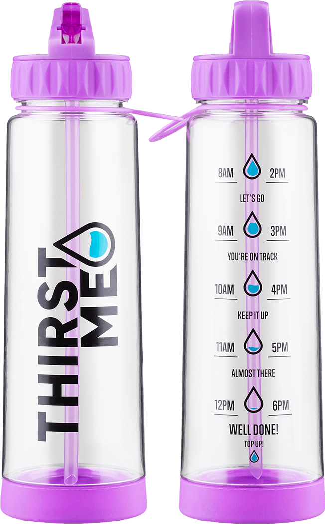 Violet Thirstme Water Tracker Bottle - Out Of Galaxy Smart Water Bottle Hydration Tracker (1080x1080), Png Download