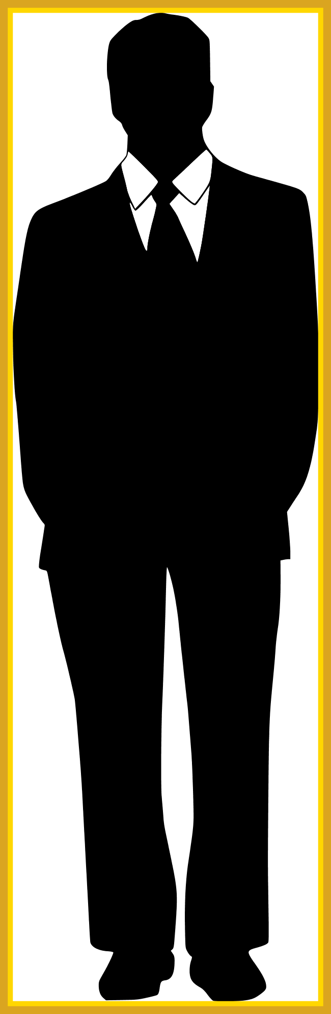 Banner Royalty Free Stock Clipart Man In Suit - Black Man Png (650x1987), Png Download