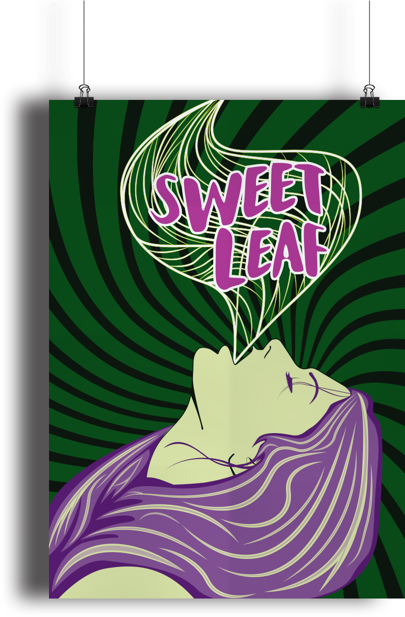 Illustration Inspired By Black Sabbath Song Sweet Leaf - Illustration (1000x1300), Png Download