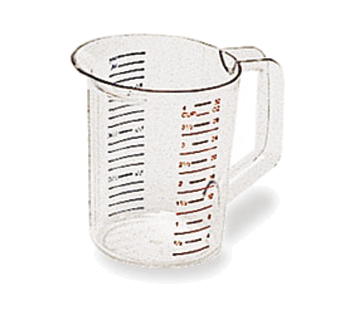 Bouncer Measuring Cup, 1 Qt, Clear, Rubbermaid Fg321600clr - Silver (800x800), Png Download