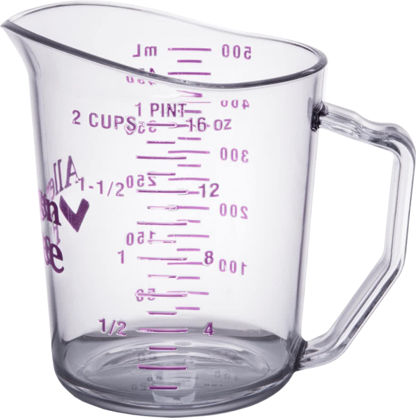 Allergen Measuring Cup - Cup (597x600), Png Download