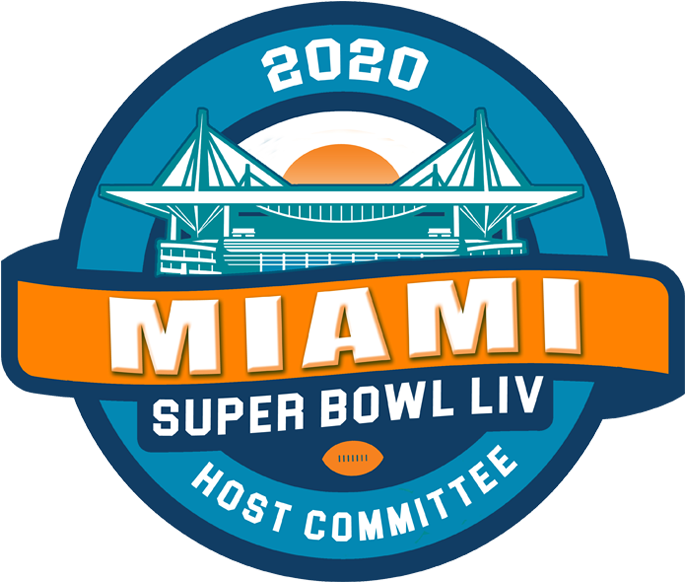 Discover Ideas About Super Bowl - Miami Super Bowl Logo (698x587), Png Download