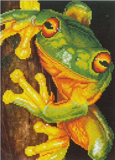 Green Tree Frog Diamond Dotz - Diamond Dotz Green Tree Frog (600x600), Png Download