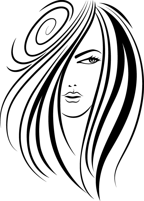 Beautiful Woman Face Premium Removable Wall Decor Decal - Lady Face Drawing Png (555x772), Png Download