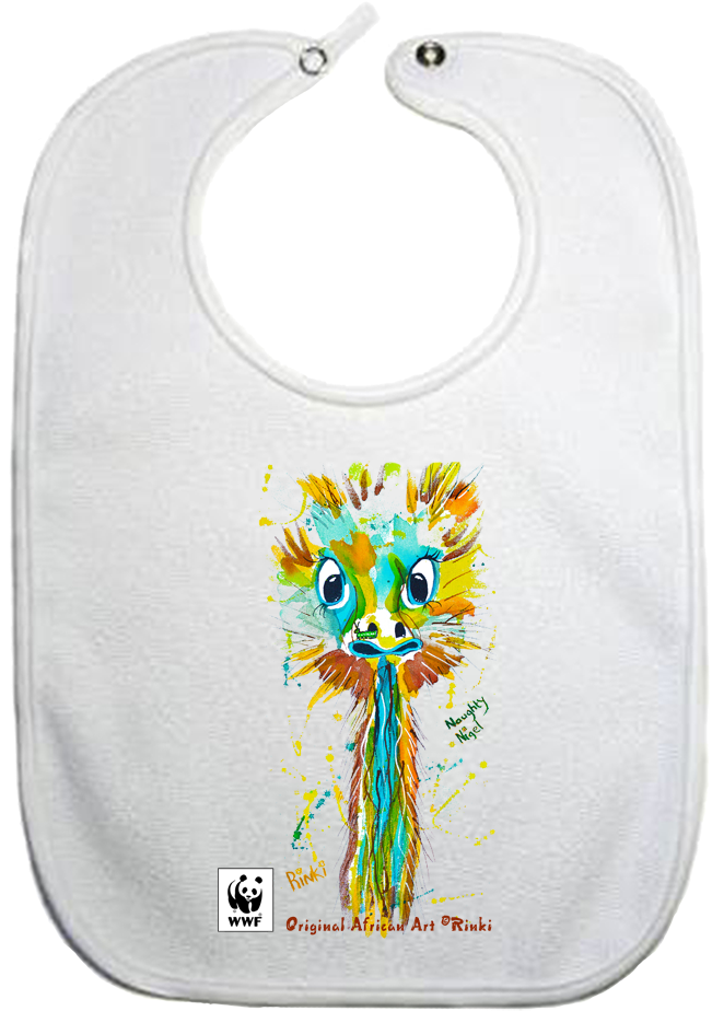 Baby Bib Ostrich Naughty Nigel Bib 018 002 - Baby & Toddler Clothing (653x945), Png Download