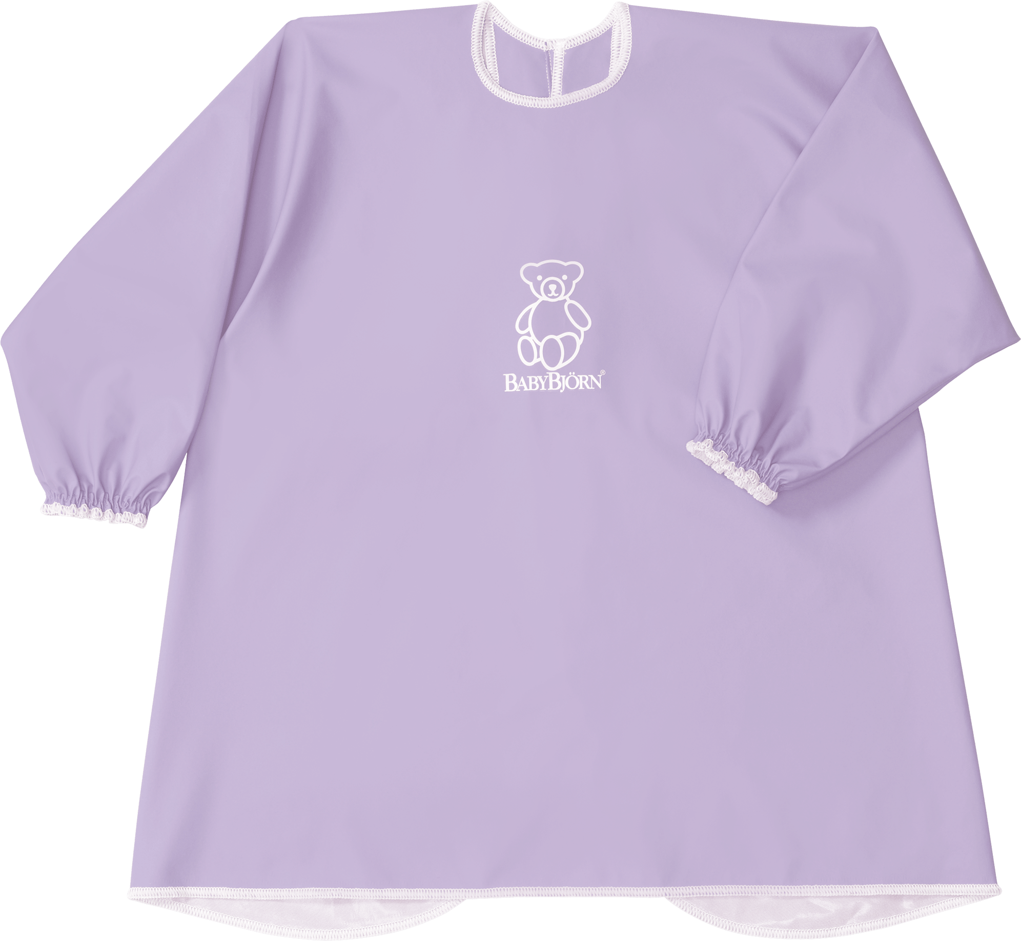 Babybjörn Long Sleeve Bib In Purple Bpa-free Plastic, - Babero Babybjorn (1992x1835), Png Download