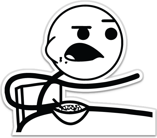 Memes Face Stickers Designs - Cereal Guy Meme (650x650), Png Download