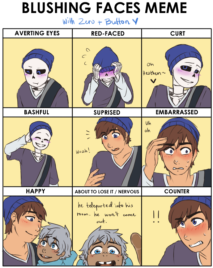 Blushing Meme Face - Meme Faces (746x945), Png Download