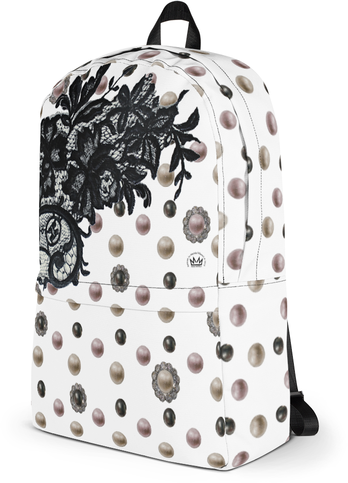 "black Lace Coquette" By Mariela Backpack - Backpack (1000x1000), Png Download